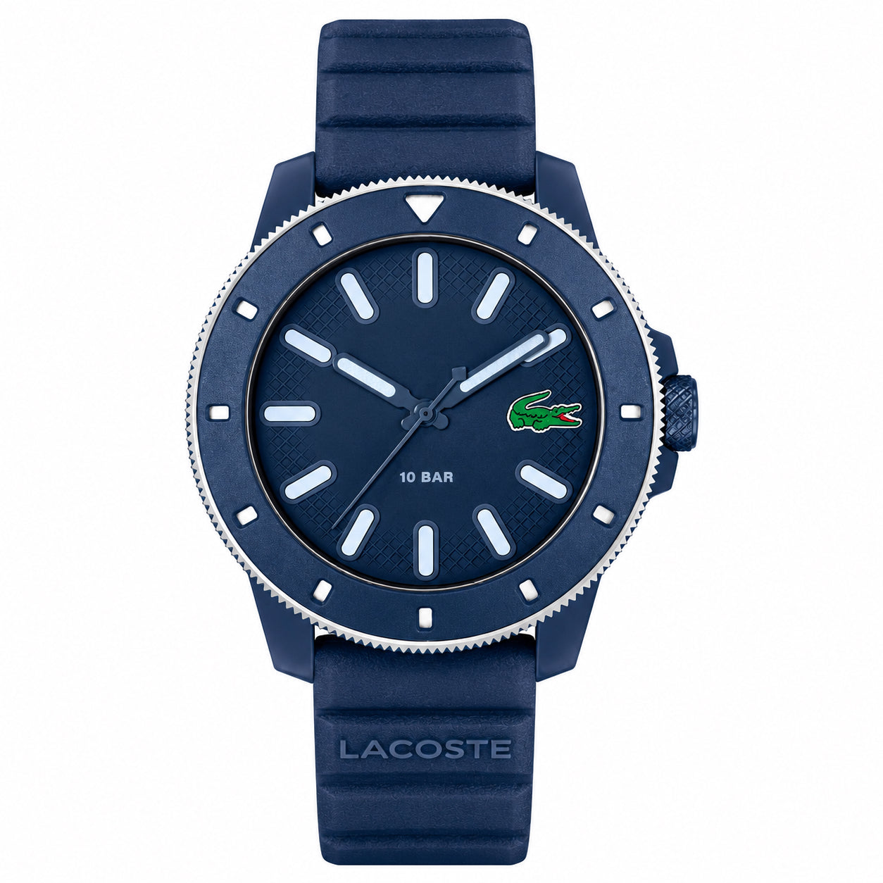 Lacoste L.12.12 Scuba Men's 43mm Blue Silicone Watch 2011413