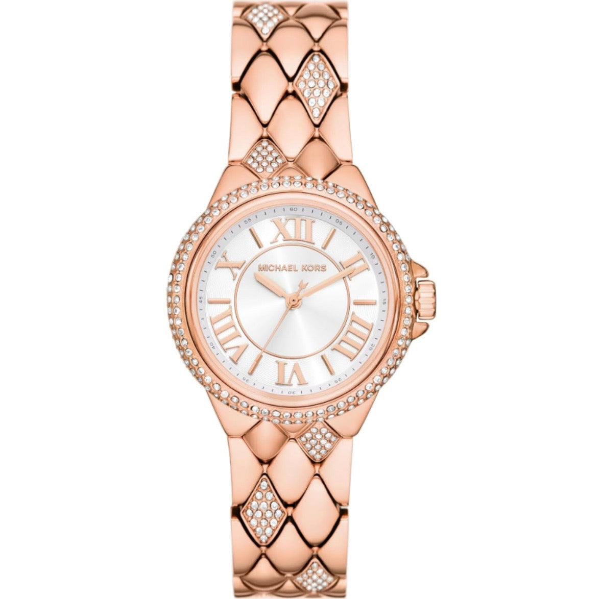 Michael Kors Women’s Quartz White Dial Rose Gold Stainless Steel 33mm Watch MK4810