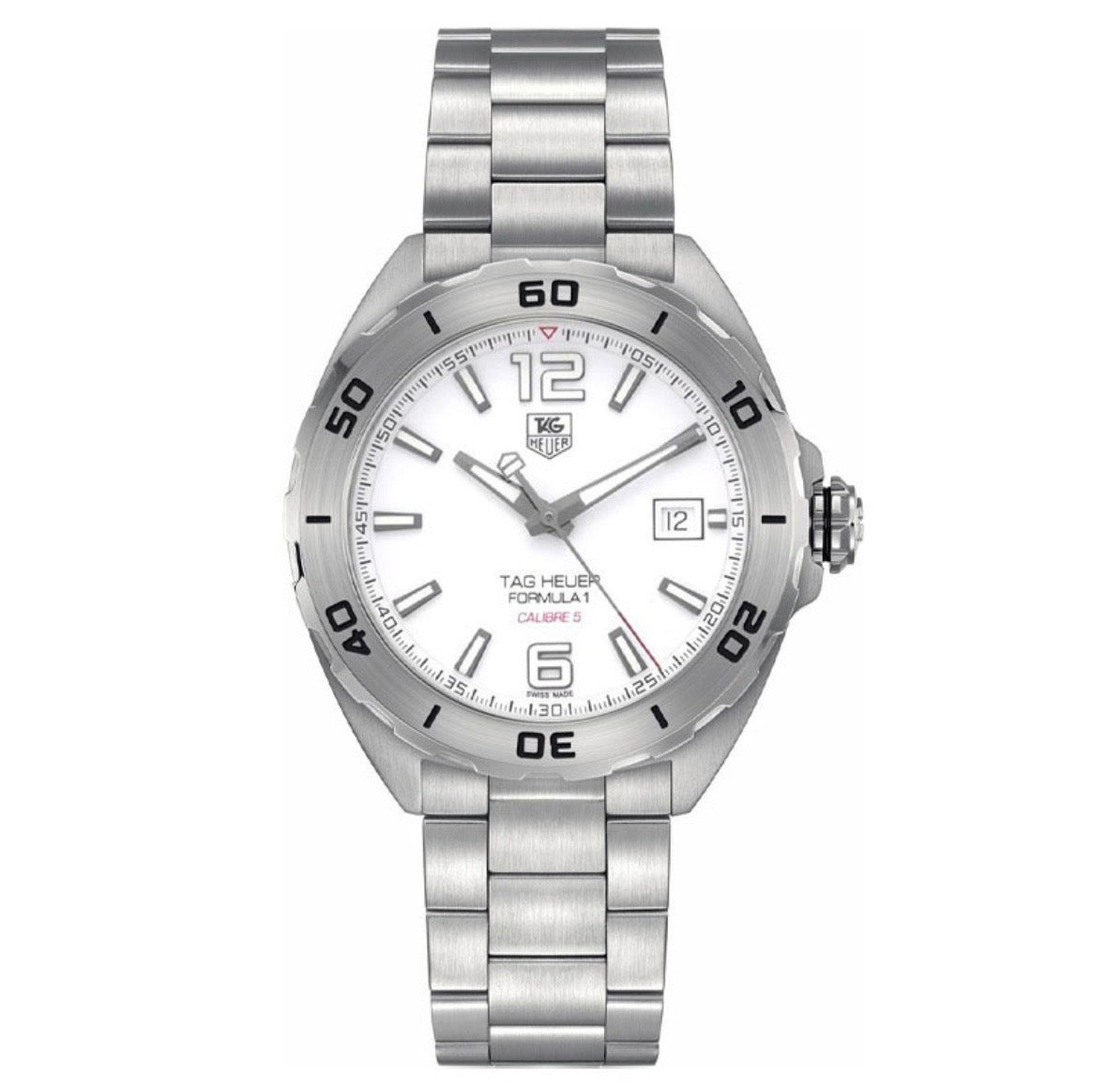 TAG Heuer Formula 1 Men’s Swiss Made Automatic White Dial Stainless Steel 41mm Watch WAZ2114.BA0875