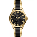 Fossil Women’s Quartz Two-Tone Ceramic Bracelet Black Dial 38mm Watch CE1132 (Without Tag)