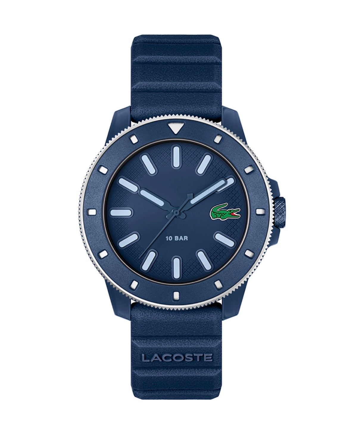 Lacoste L.12.12 Scuba Men's 43mm Blue Silicone Watch 2011413