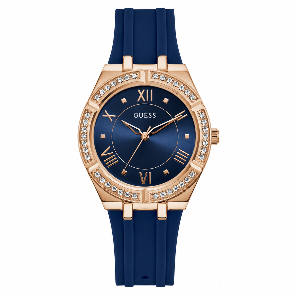 Guess Women’s Quartz Blue Silicone Strap Blue Dial 36mm Watch GW0034L4