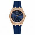 Guess Women’s Quartz Blue Silicone Strap Blue Dial 36mm Watch GW0034L4