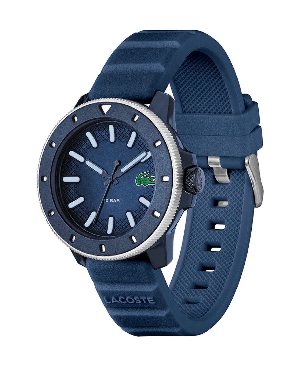 Lacoste L.12.12 Scuba Men's 43mm Blue Silicone Watch 2011413