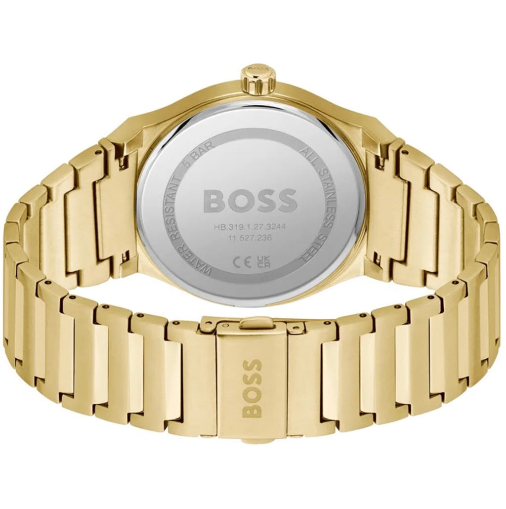 Hugo Boss Men’s Quartz Black Dial Gold Stainless Steel 41mm Watch 1514077