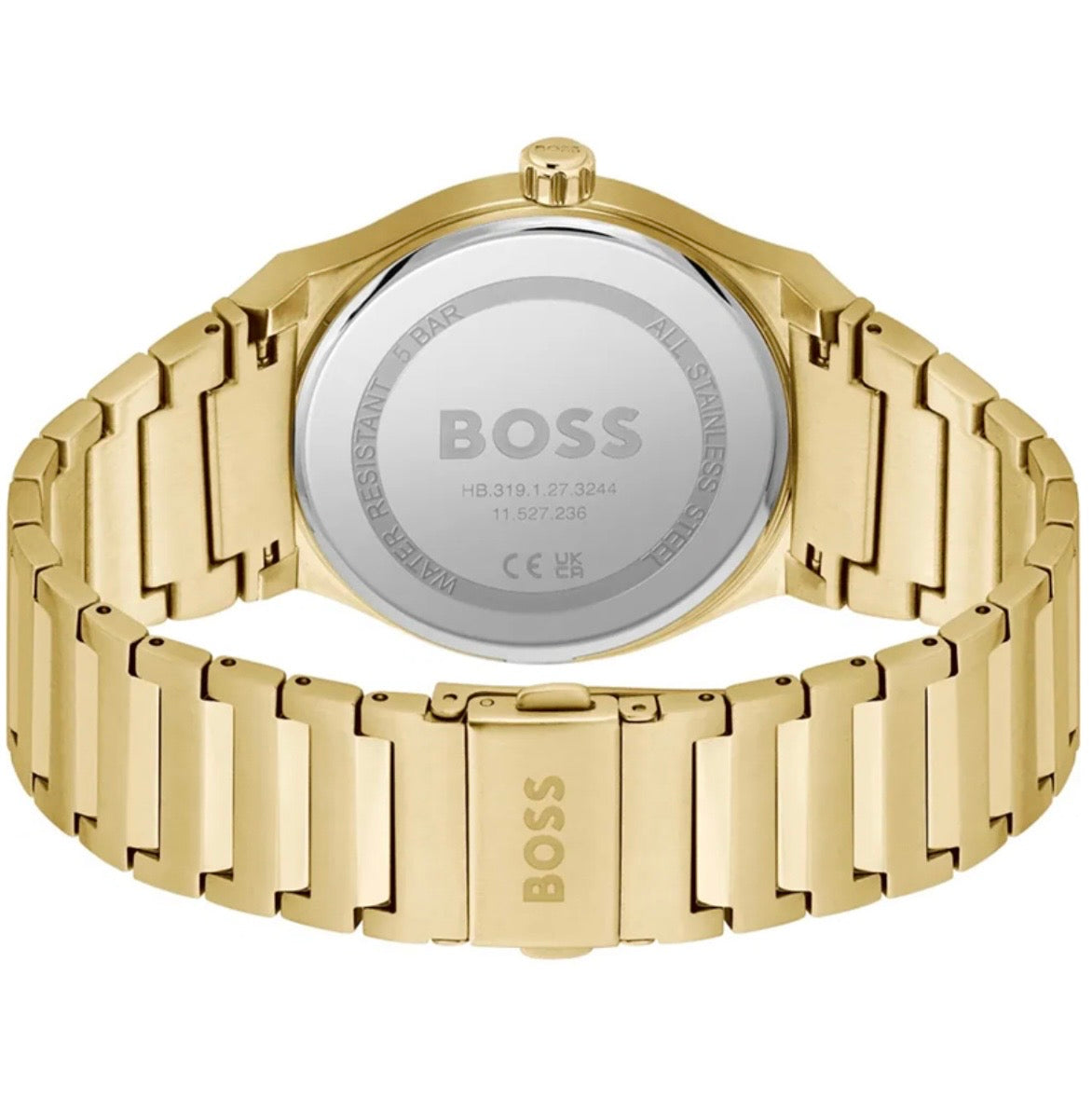 Hugo Boss Men’s Quartz Black Dial Gold Stainless Steel 41mm Watch 1514077