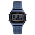 Fossil Men’s Digital Blue Stainless Steel Negative Display Dial 40mm Watch FS5896