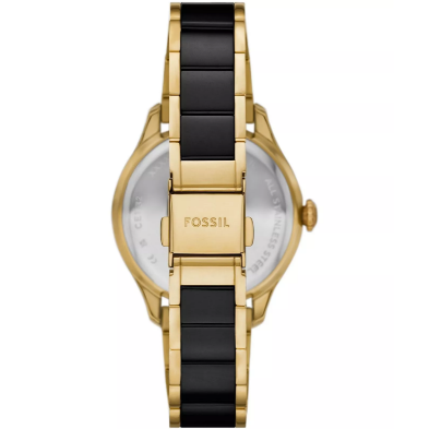 Fossil Women’s Quartz Two-Tone Ceramic Bracelet Black Dial 38mm Watch CE1132 (Without Tag)