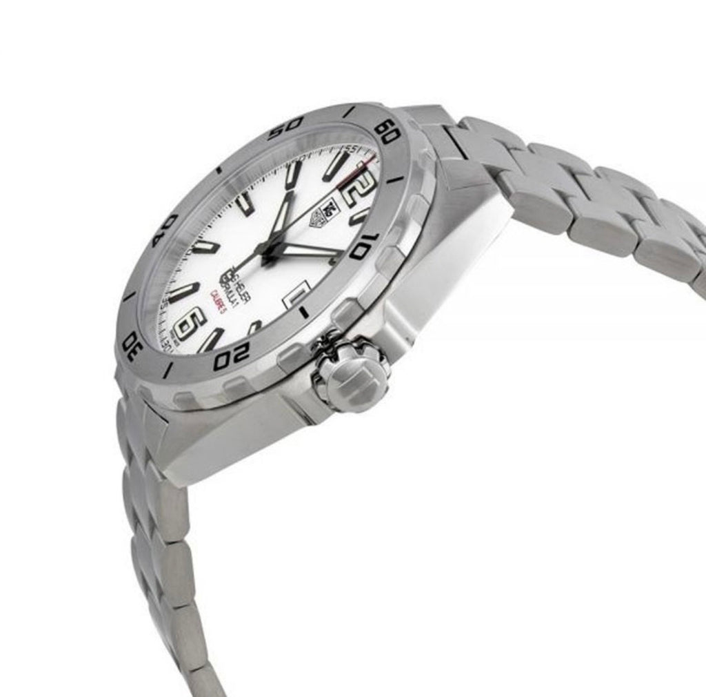 TAG Heuer Formula 1 Men’s Swiss Made Automatic White Dial Stainless Steel 41mm Watch WAZ2114.BA0875
