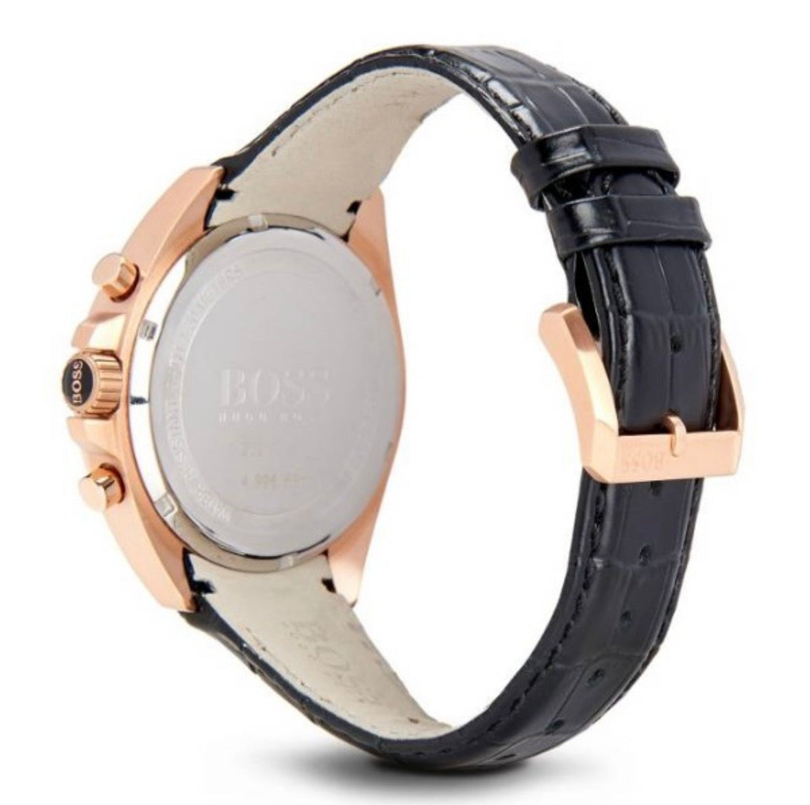 Hugo Boss 1513092 Men’s Quartz Watch 45mm Black Dial Black Leather Strap