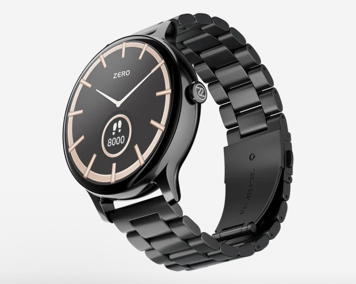 Zero Lifestyle Luna Pro Smartwatch (1.38" HD Display) – Bluetooth Calling, IP68 Waterproof Fitness & Health Tracker (Zinc Alloy Frame)