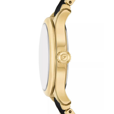 Fossil Women’s Quartz Two-Tone Ceramic Bracelet Black Dial 38mm Watch CE1132 (Without Tag)