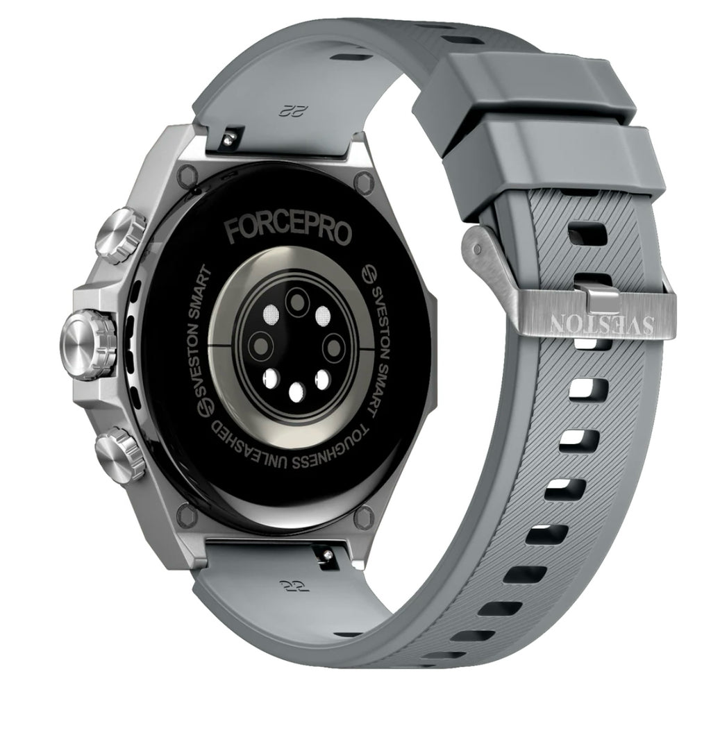 Sveston ForcePro Smartwatch (SVS-FORCEPRO-S-SG) – Bluetooth Calling & Fitness Tracker - Silver Gray