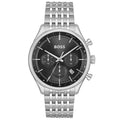 Hugo Boss Men’s Quartz Silver Stainless Steel Black Dial 45mm Watch 1514082