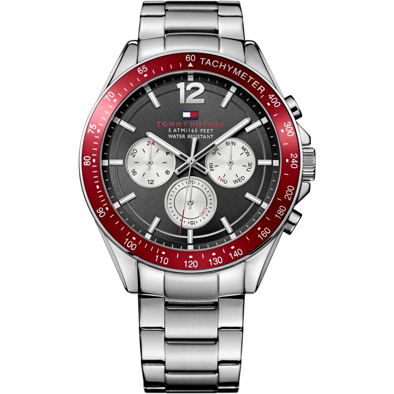 Tommy Hilfiger Men’s Quartz Grey Dial Stainless Steel 46mm Watch 1791122