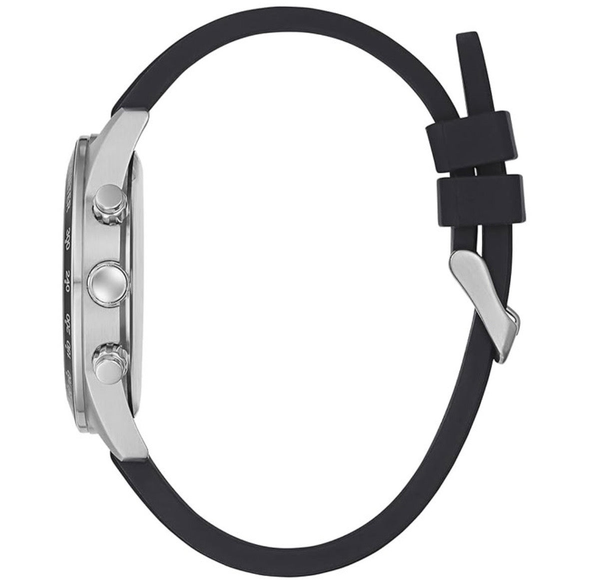 Guess GW0332G1 Men’s Quartz Black Dial Watch with Black Silicone Strap – 42mm