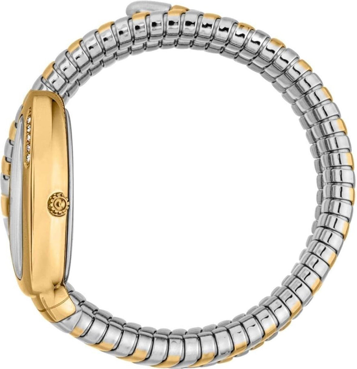 Just Cavalli Women’s Quartz Silver Dial Two-Tone Stainless Steel Snake Design 22mm Watch JC1L230M0065