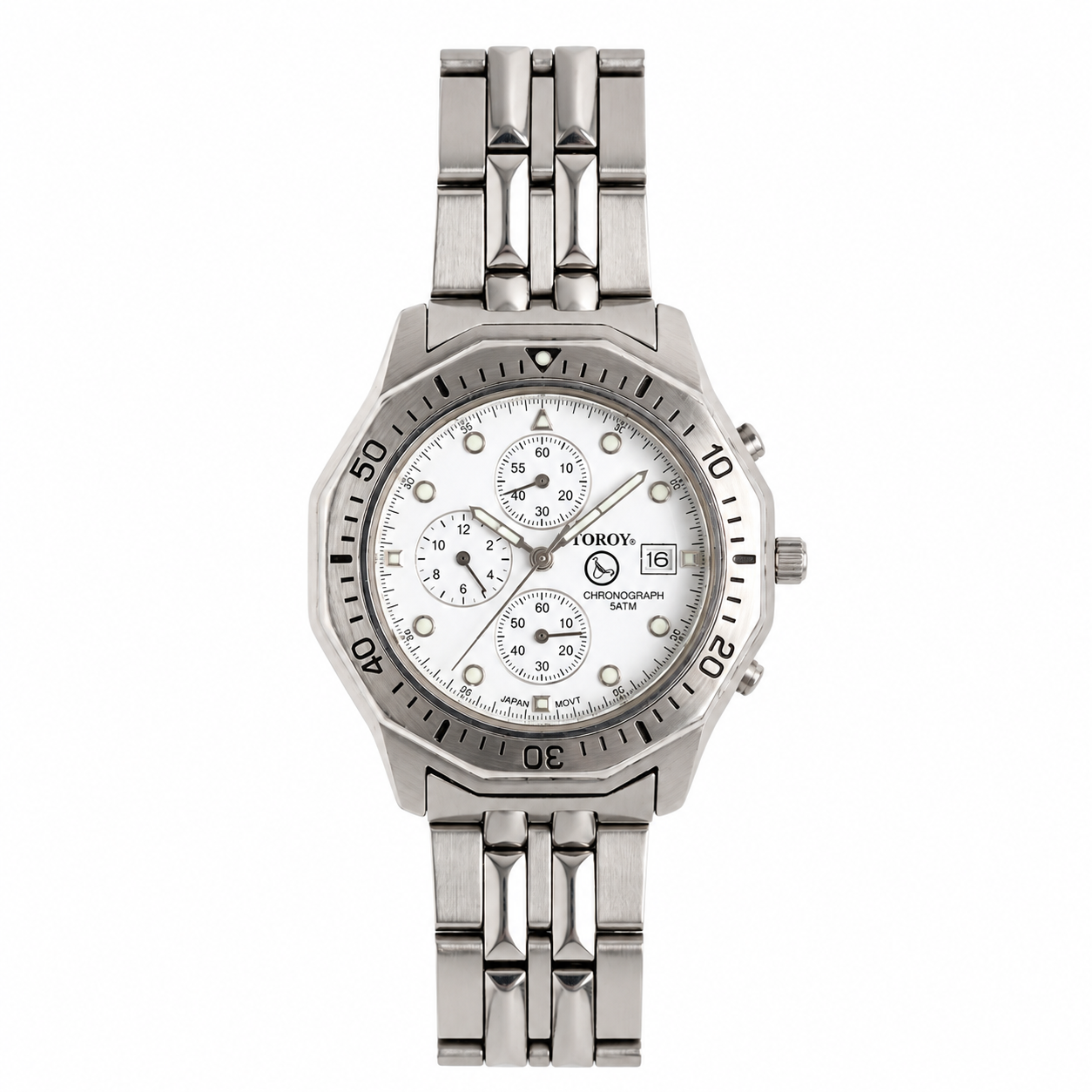 Pre-Owned TOROY Chronograph Men's Watch | Stainless Steel with Japanese Quartz Movement