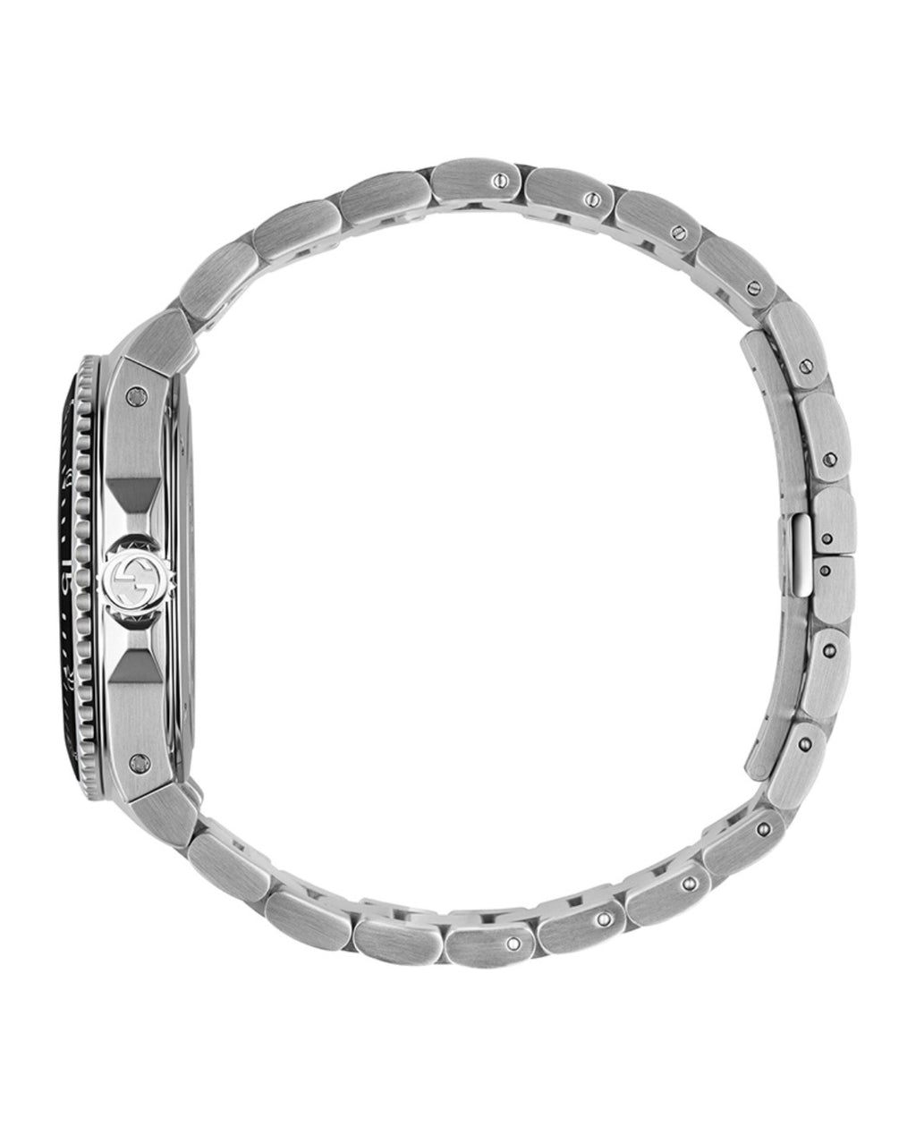 Gucci Men’s Swiss Made Quartz Stainless Steel Black Dial 40mm Watch YA136301A