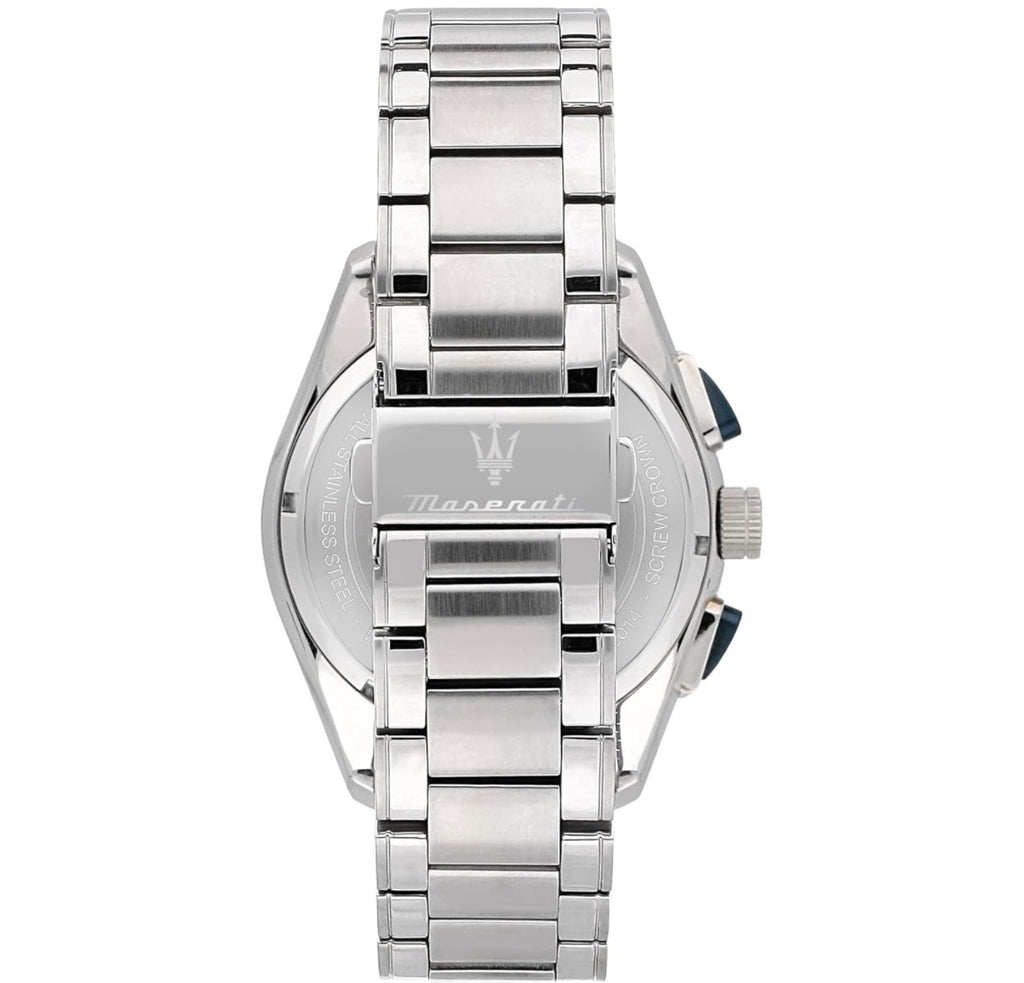 Maserati Traguardo Men’s Quartz Silver Stainless Steel Blue Dial 45mm Watch R8873612014