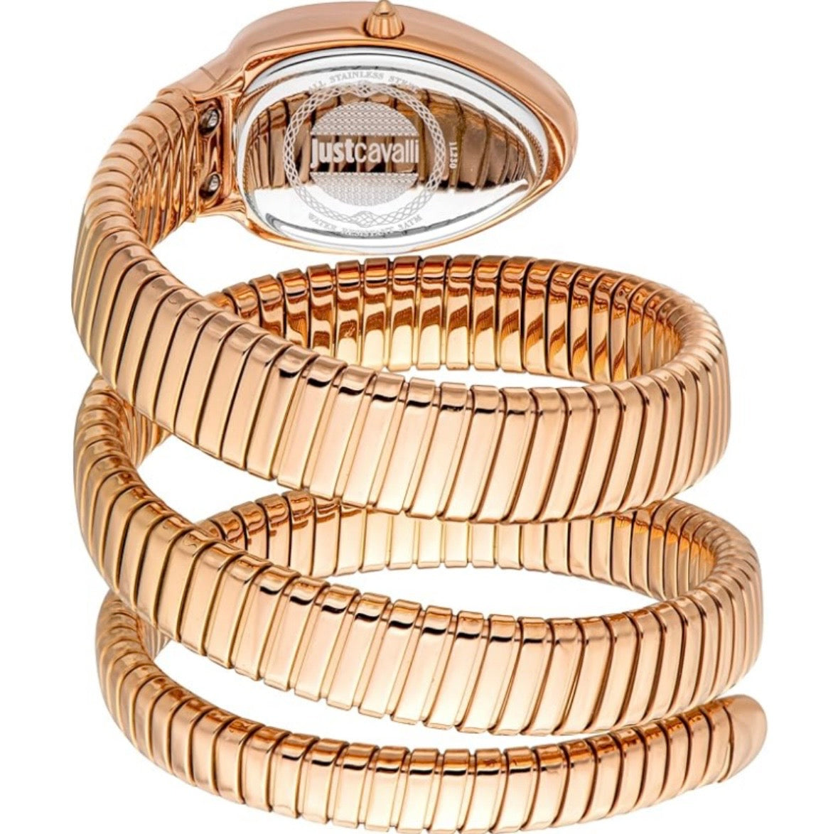 Just Cavalli Women’s Quartz Rose Gold Stainless Steel Green Dial Snake Watch 22mm JC1L230M0055