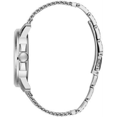 Guess Men’s Quartz Silver Stainless Steel Black Dial 44mm Watch W0871G1