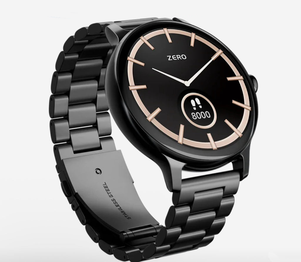 Zero Lifestyle Luna Pro Smartwatch (1.38" HD Display) – Bluetooth Calling, IP68 Waterproof Fitness & Health Tracker (Zinc Alloy Frame)