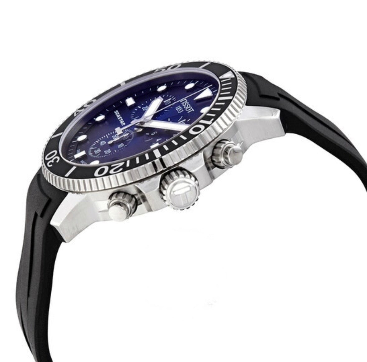 Tissot Men’s Swiss Made Quartz Blue Dial Black Silicone Strap 45mm Watch T120.417.17.041.00