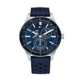 Tommy Hilfiger 1791635 Men’s Quartz Blue Dial Watch with Blue Silicone Strap – 44mm