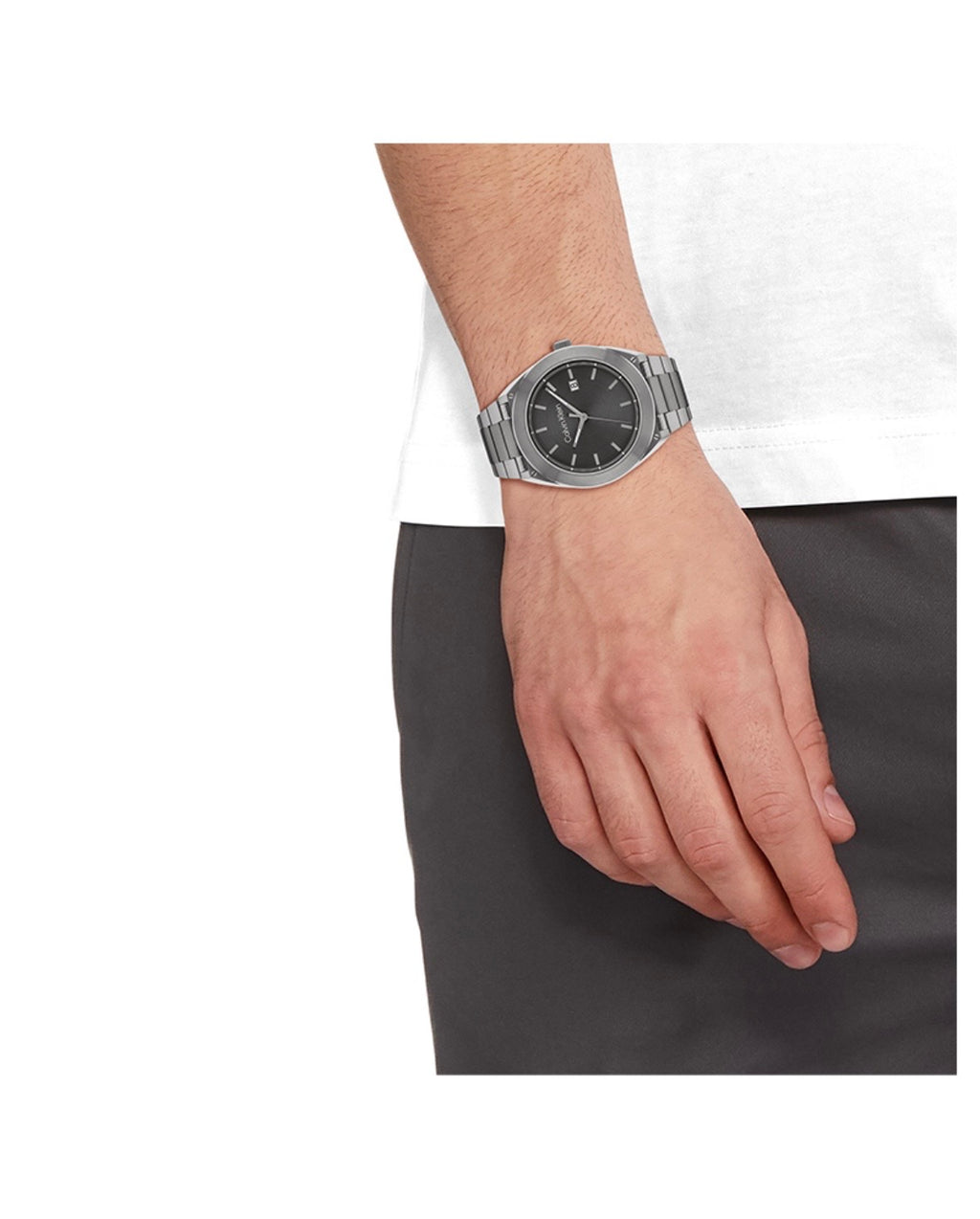 Calvin Klein CK 25200197 Men’s Quartz Grey Stainless Steel Dark Grey Dial 44mm Watch
