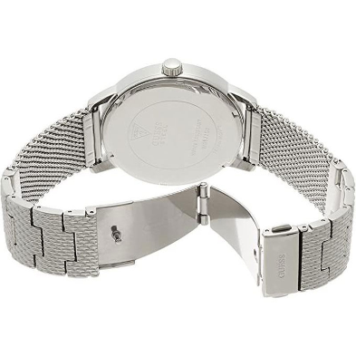 Guess Men’s Quartz Silver Stainless Steel Black Dial 44mm Watch W0871G1