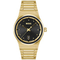Hugo Boss Men’s Quartz Black Dial Gold Stainless Steel 41mm Watch 1514077