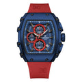 NAVIFORCE NF8070 Men’s Quartz Chronograph Barrel-Shaped Watch 43mm Fumed Silica Strap