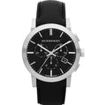 Burberry Men’s Swiss Made Chronograph Black Dial Leather Strap 42mm Watch BU9356