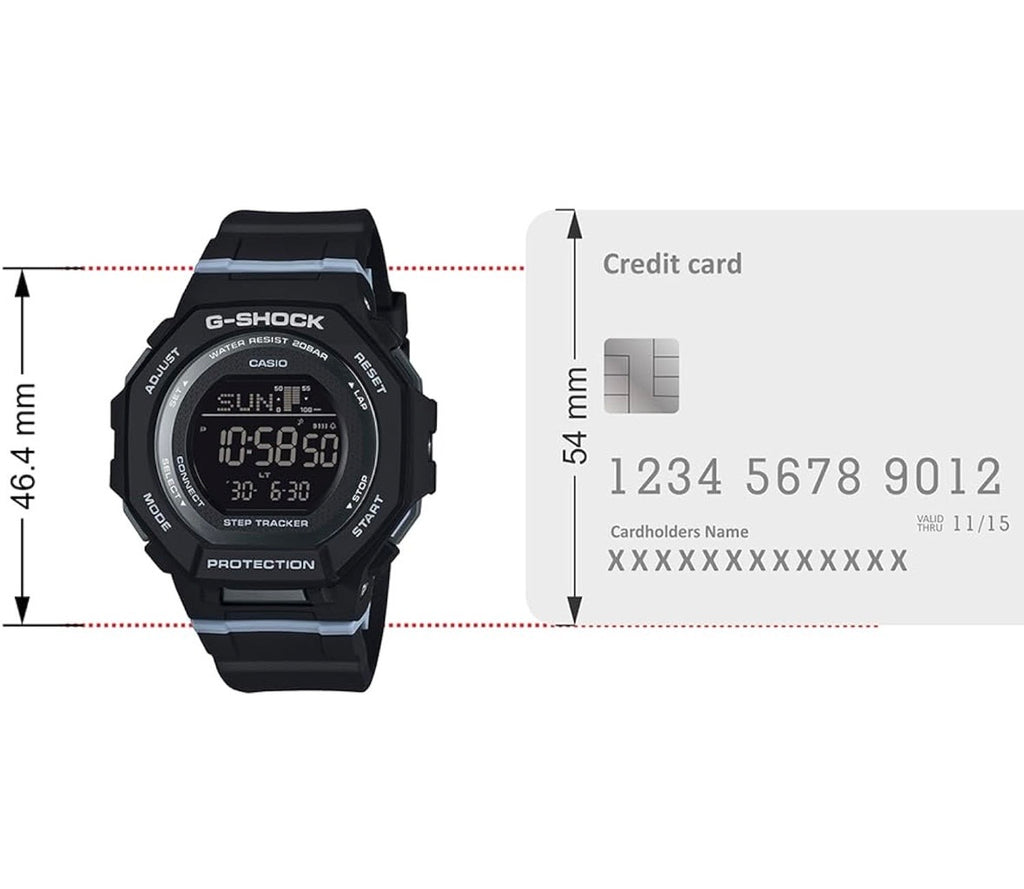 Casio G-Shock GMD-B300-1 Bluetooth Digital Step Tracker Bio-Based Resin Unisex Watch