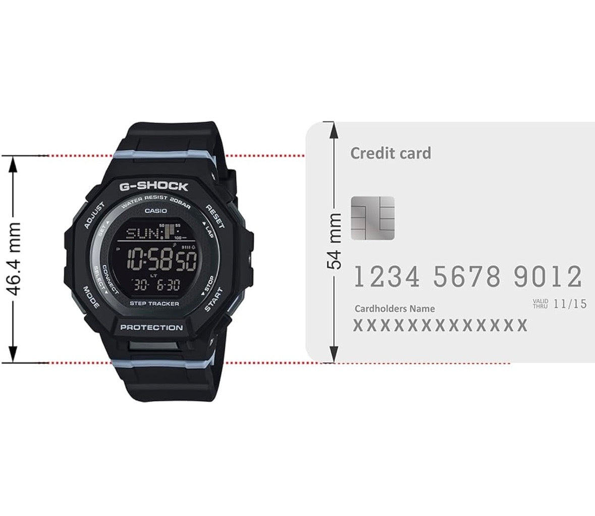 Casio G-Shock GMD-B300-1 Bluetooth Digital Step Tracker Bio-Based Resin Unisex Watch